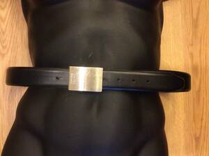 Hugo Boss Belt Mens Size 90- 34 Black Leather 海外 即決