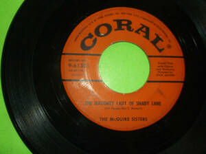 HEARTS OF STONE BY THE McGUIRE SISTERS 7" 45 RPM POP CORAL RECORDS 海外 即決