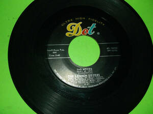 SAD MOVIES MAKE ME CRY BY THE LENNON SISTERS45 RPM 7" POP 1961 海外 即決