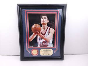 Yao Ming Houston Rockers Gold Medallion & Photo Framed Limited Highland Mint 海外 即決