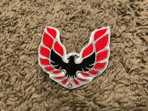 PONTIAC FIREBIRD TRANS-AM TRANS AM FORMULA RED W BLACK WINGS LOGO PATCH NEW NICE 海外 即決