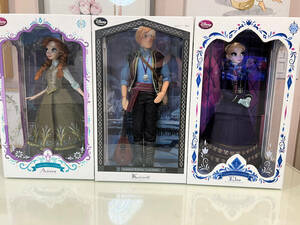 Disney Store 17" Limited Edition Elsa Anna Kristoff All 3 Set New In Box 海外 即決