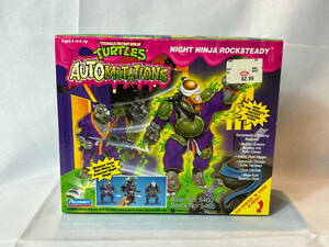 1993 Playmates TMNT Automutations NIGHT NINJA ROCKSTEADY Figure Factory Sealed 海外 即決