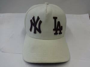 Vtg New Era 940 75th World Series Anniversary MLB NY Yankees LA Dodgers Cap 海外 即決