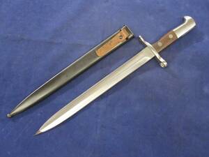 One Swiss K31 Bayonet with Scabbard - No Serials, Unissued - Blemished. 海外 即決