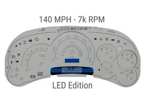 140 MPH 7k RPM White Gauge Face 2003 04 05 GM Instrument Clusters LED Edition 海外 即決