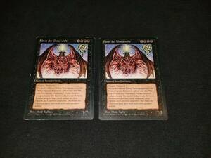 MTG 1x Revised black rare HP German FBB Lord of the Pit - ships w/ tracking 海外 即決