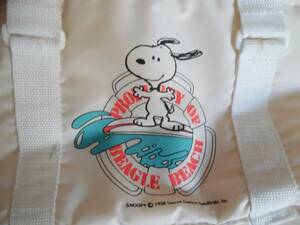 Vintage Peanuts Snoopy Small Beach Bag W/Straps "Property of Beagle Beach" 海外 即決