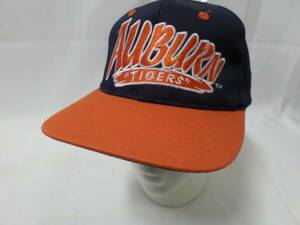 Vtg Headstart AU Auburn Tigers NCAA Cap Hat Navy/Orange Adjustable Snap Back NWT 海外 即決