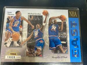 East NBA all Star Over Size card UDA Shaquans, Pippen Free Shipping 海外 即決
