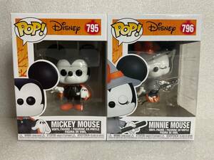 Funko POP! Disney 795 796 — Mickey & Minnie Mouse (Halloween) 海外 即決