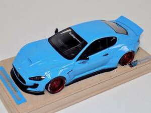 1/18 AB Models Maserati Granturismo Liberty walk Baby Blue Red Whls Alcantara 海外 即決