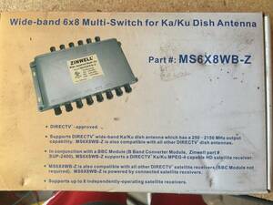 NEW ZINWELL WIDE-BAND 6X8 MULTISWITCH KAKU DISH MS6X8WB-Z DIRECTV APPROVED 海外 即決