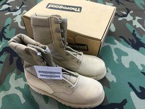 THOROGOOD JUNGLE BOOTS HOT WEATHER STEEL TOE DESERT TAN ASTM F2413 SZ 7R 海外 即決