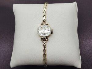 Estate Ladies Omega Side Oval Watch 14k Yellow Gold 海外 即決