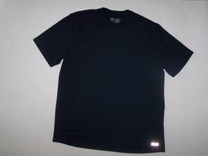 H16 men's Active Tee navy blue fitness running cycling Athletic shirt L shortsle 海外 即決