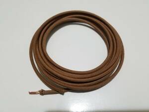 10 feet Vintage Braided Cloth Covered Primary Wire 14 gauge 14g ga Solid Brown 海外 即決