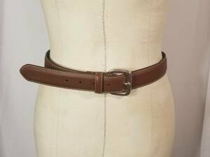 American Living Brown Leather Belt w/Silver Buck XL L41 x W 1-1/4" 海外 即決