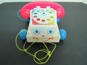 Vintage Fisher Price Chatter Rotary Telephone Pull Toy #2063 Eyes Move Toy Story 海外 即決
