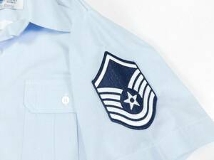 US Air Force Blue Shirt 16 1/2 Type II Dress Short Sleeve Poly/Cotton 1550 MSgt 海外 即決