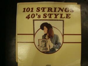 バイナル LP Record "101 Strings 40's Style" - Tested Good Condition 海外 即決