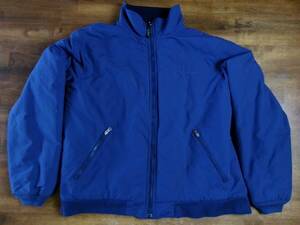 LL Bean Warm Up Jacket Adult Large Blue Fleece Lined Full Zip Bomber Style Mens 海外 即決