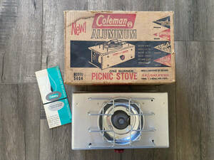 1960s Vintage Coleman Picnic Single Burner Stove Model 5404 LP Box & Manual 海外 即決