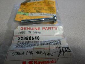 NOS Kawasaki OEM 6X40 Pan Head Screw 1966-71 A1 1967-71 A7 1982 AR50 220B0640 海外 即決