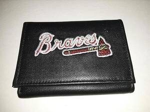 Atlanta Braves MLB Embroidered Leather Tri-fold Wallet 海外 即決