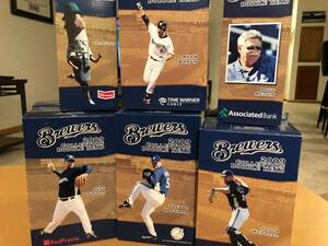 2009 Milwaukee Brewers Bobblehead Set Braun Hoffman Melvin Kendall Suppan SGA 海外 即決