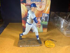 N8-76 HARTLAND STATUE - MILT PAPAS NO HITTER - AUTOGRAPHED - FAY HALLIWELL OWNED 海外 即決