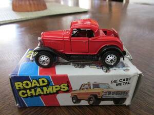 JRI Road Champs #27 Red Ford Model A Car Mint Boxed Die Cast Metal mfd 1983 海外 即決