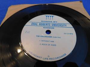 7" 33 N- RPM ORAL ROBERTS UNIVERSITY CHOIR THE COLLEGIANS ロック OF AGES ORD 711 海外 即決