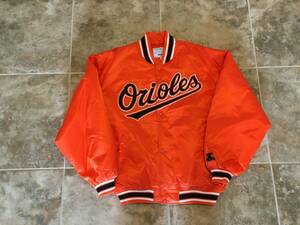 Baltimore Orioles Throwback Satin Starter Jacket Orange size X Large Excellent 海外 即決