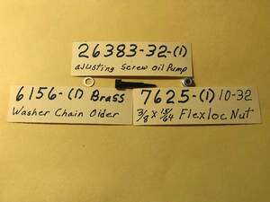 Harley 26383-32 Screw kit chain Oiler Adjusting washer nut Big Twins 1932-1969 海外 即決