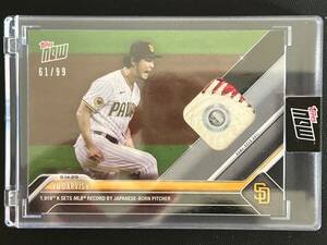 2023 Topps Now YU DARVISH Game Used Baseball Relic /99 Padres 1919th strikeout 海外 即決