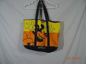 Disney Parks Mickey Mouse Large Canvas Beach Tote Shoulder Bag 16" 海外 即決