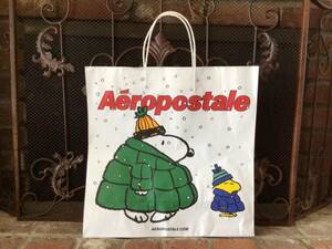 New Large Size Snoopy & Woodstock Aeropostale Paper Shopping Bag Peanuts 2023 海外 即決