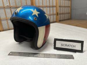 1960'S EASY RIDER CAPTAIN AMERICA STARS/STRIPES MOTORCYCLE HELMET 海外 即決