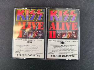 Kiss Alive II Volumes 1 , 2 Casablanca Records 1977 Double Cassette Tape 海外 即決