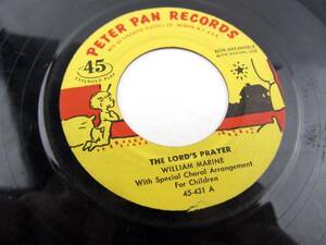 The Lord's Prayer William Marine Now I Lay Me Down To SleEP 45-431 45 Record 7" 海外 即決