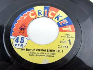 The Story of SLEEPING BEAUTY Pt 1 & Pt 2 - C-132 45 Record 7" Norman Rose 海外 即決