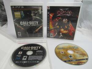 PlayStation 3, 4 game Ninja Gaiden, Call of duty Black Ops Moden Warfare 2, word 海外 即決