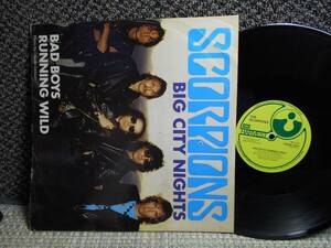 Scorpions vg+ / 未使用 UK 12インチ Big City Nights / Bad Boys Running Wild 海外 即決