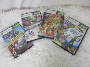 Xbox 360 Kinect Games Lot of 4, MotionSports, Joy Ride, Adventures, Game Party 海外 即決