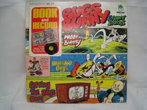 Vintage 1974 Bugs Bunny LP バイナル Warner Bros Book and Record 3 Funny Stories 海外 即決