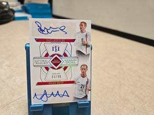 2022 National Treasures World Cup Dual Auto Paul Scholes Nicky Butt #AD-ENA /99 海外 即決