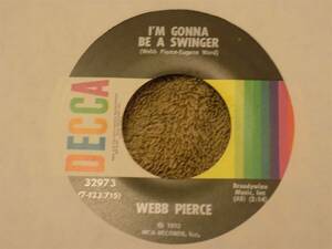 WEBB PIERCE I'm Gonna Be A Swinger / Someday 7" 45 海外 即決