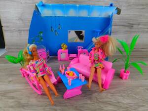 Mattel Barbie Rockers Rock Stars Rockin House Party Salon Vintage Set 1986 #0803 海外 即決