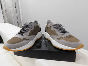 Crime London Men Grey/グリーン suede sneaker 22cm(US4)4 (US11). Brand 新品 in box 海外 即決